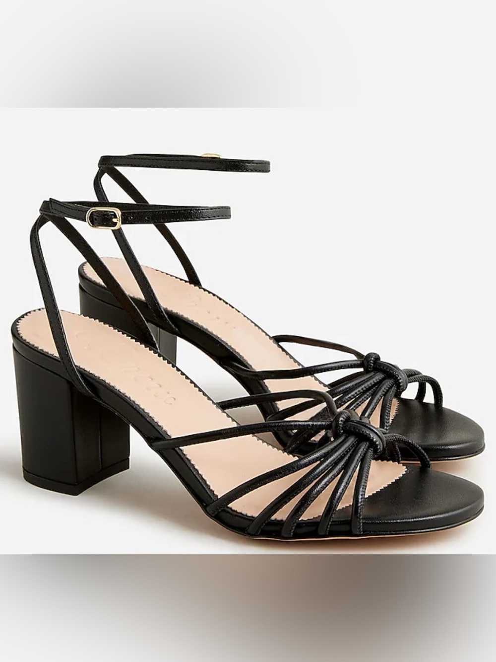 Black Leather Strappy Lucie Sandals Leather J. Crew